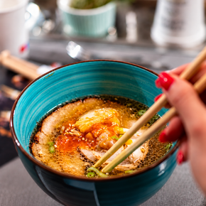 Ramen preparato al corso di Talent Kitchen a Sirmione